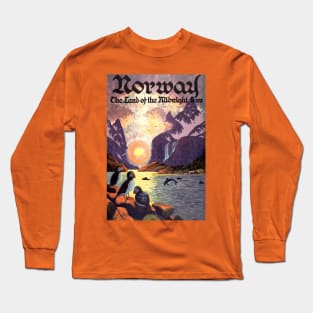 Vintage Travel Poster from Norway Long Sleeve T-Shirt